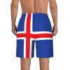 nanger Flag of Iceland Men'S Swim Trunks Quick Dry Shorts Bathing Suit with Pockets, for Beach, Summer, Sports White view 3