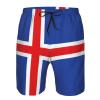 nanger Flag of Iceland Men'S Swim Trunks Quick Dry Shorts Bathing Suit with Pockets, for Beach, Summer, Sports White view 4