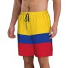 nanger Flag of Colombia Men'S Swim Trunks Quick Dry Shorts Bathing Suit with Pockets, for Beach, Summer, Sports White view 2