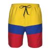 nanger Flag of Colombia Men'S Swim Trunks Quick Dry Shorts Bathing Suit with Pockets, for Beach, Summer, Sports White view 4