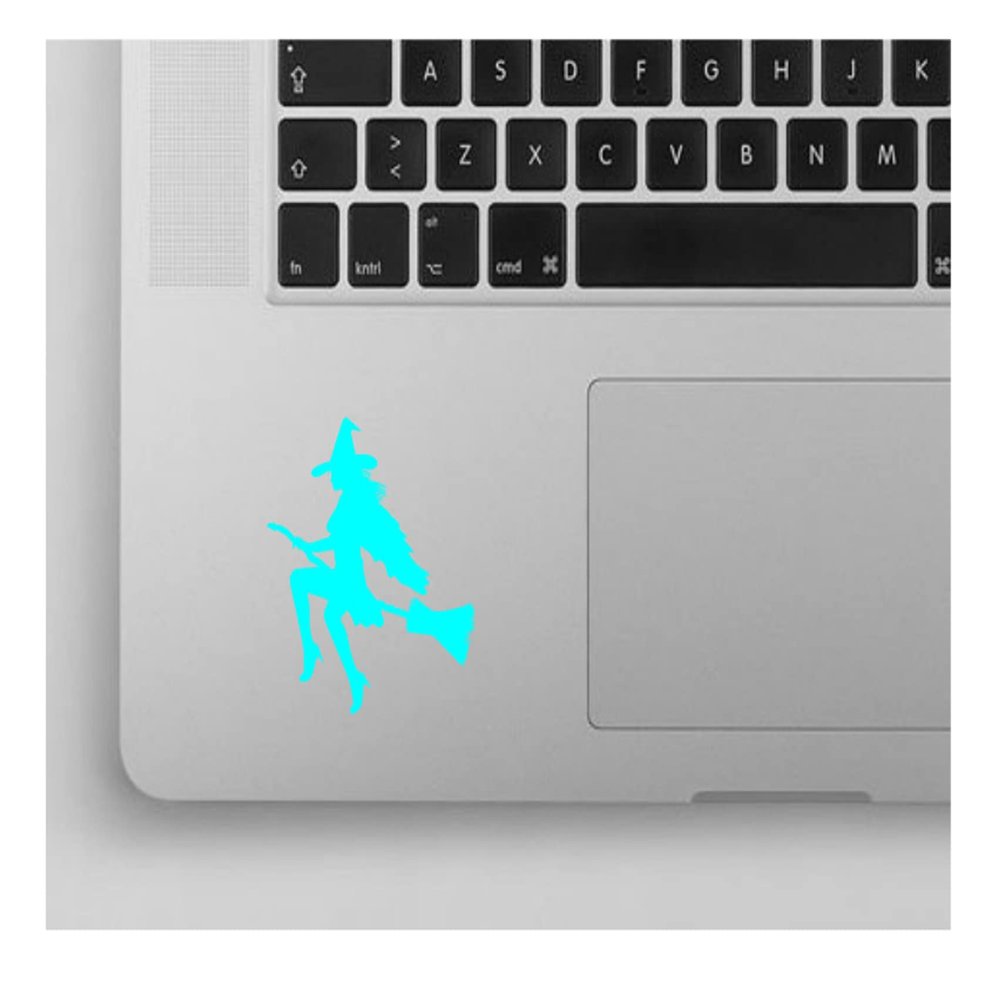 Witch Silhouette Riding A Broom Decal for Truck, Funny, Tumbler, Window, Laptop, Phone, Stickers, Home Decoration.