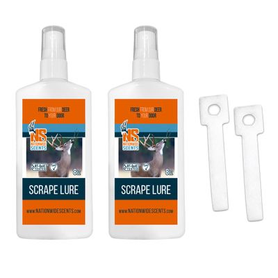 Nationwide Scents Scrape Lure for Hunting | 8 oz | 2 Pack | Buck Attractants for Whitetail Deer | Deer Pee Scents & Attractants