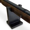 Clearco Ebony Rustic WIDE Top Wood Gun Display Stands, display stands for rifles, long guns, firearms, weapons and collectables, for Displays, Shows, and Exhibits. WGS-7K view 4