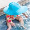 RuffleButts Bright Aqua UPF50+ Swim Hat - 0-12m view 2
