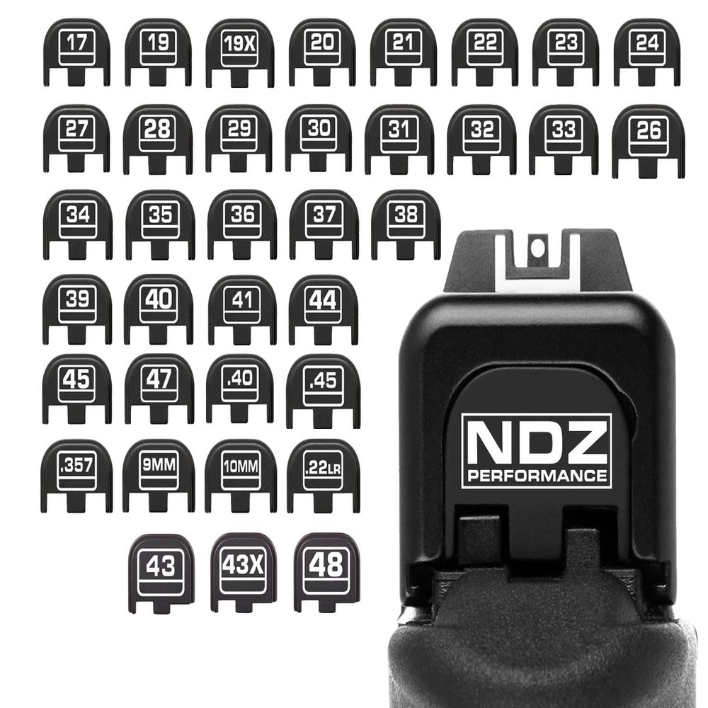 NDZ Performance Slide Cover Back Plate for Glock Gen 1-5 Models 17-47, Slimline 43 43X 48  Durable CNC Machined Anodized Aluminum Replacement  Made in USA  G33