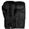 Arima Boxing Gloves - Premium PU Leather, Heavyweight - Ideal for Boxing, Kickboxing, Muay Thai & Fitness Training - Matt Black, 14 oz. view 1