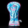 Pins & Aces LE Tropical Lawn Flamingo Head Cover - Premium, Hand-Made Leather Woods Headcover - Funny, Tour Quality Golf Club Cover - Style and Customize Your Golf Bag (Utility) view 3