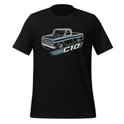 1964 Chevy C10 Graphic T-Shirt | Vintage Car Enthusiast Gift Black