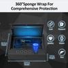 [ 20% Larger capacity ] Biometric gun safe with fingerprint lock box,Large pistol safes for handgun,nightstand hidden gun storage for bedside,quick accessammunition storage security box for Home view 4