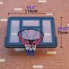 HAILM 44'' Basketball Backboard and Rim Net, PET Shatter Proof Backboard and Rim Competition Combo, Wall Mounted Basketball Hoop, Adjustable-Height for Indoor Outdoor Use,Black view 3