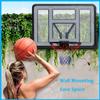 HAILM 44'' Basketball Backboard and Rim Net, PET Shatter Proof Backboard and Rim Competition Combo, Wall Mounted Basketball Hoop, Adjustable-Height for Indoor Outdoor Use,White view 3