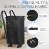 VOOWO Duffel Bag with Wheels - Rolling Foldable Expandable Duffle Bag with Wheels for Travel, Rolling Luggage Bag Carry On Travel Bag with Wheels, Large Wheeled Overnight Weekender Bag (Black) view 4