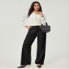 Ewedoos Wide Leg Pants Woman Stretchy Work Dress Pants Women Trendy 2026 Business Casual Outfits Comfort Fit Slacks Trousers Black view 3