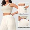 Ewedoos Wide Leg Pants Woman Stretchy Work Dress Pants Women Trendy 2026 Business Casual Outfits Comfort Fit Slacks Trousers Off-White view 3