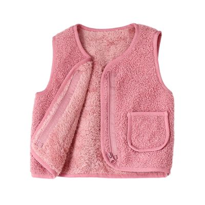 Patgoal Baby Girls Boys Sherpa Fleece Vest Toddler Lightweight Fall Winter Warm Sleeveless Outerwear Jacket with Pockets