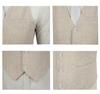 Suits for Boy Linen Suit Short Set 2 Pieces Little Boys Vest Pants Set Summer Wedding Red Outfit Size 6 view 4