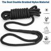 4 Pack 1/2" x 15 Boat Dock Lines for Boat & Pontoon, Premium Marine- Grade Double Braided Nylon Dock Line, Pre-Spliced with a 12" Eyelet-Black,Boating Gifts for Men view 4