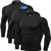 2/3 Pack Men's Compression Shirts Long Sleeve Workout Shirts Mock Turtleneck Athletic Base Layer Active Undershirts Tops