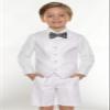 Szzmmer Boys Linen Vest Shorts Suit for Boy Summer Suits Wedding Outfit Boys Suit Size 8 Formal Prom Dresswear Coral view 3