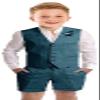 Szzmmer Baby Suit Linen Summer Toddler Suits for Boys Casual Vest Shorts Set 2 Piece Teal Suit Formal Wedding Outfit Size 3 view 1