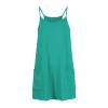 Womens Tennis Dress with Built in Shorts Casual Sleeveless Hot Shot Mini Dress Workout Spaghetti Strap Dresses Athletic Dress for Women with Shorts Underneath Sporty Womens Golf Dress Dark Green view 4