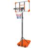 Adjustable Portable Basketball Hoop System with 28IN Backboard, 5.6 to 7 ft Height Adjustable,Shatterproof PVC Backboard, Stable Base with Wheels, Indoor Outdoor Use for Gym,Court,Playground (Orange) view 1