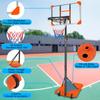 Adjustable Portable Basketball Hoop System with 28IN Backboard, 5.6 to 7 ft Height Adjustable,Shatterproof PVC Backboard, Stable Base with Wheels, Indoor Outdoor Use for Gym,Court,Playground (Orange) view 2