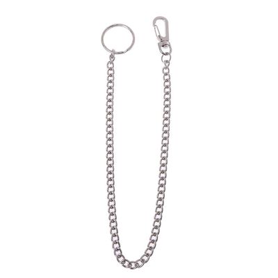 EINCORN Silver Mental Long for Key Chain Pants Jeans Hiphop Biker Secure Travel Wallet Chain with Lobster Clasps Anti-Lost Jewel, As the Picture Shows