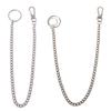 EINCORN Silver Mental Long for Key Chain Pants Jeans Hiphop Biker Secure Travel Wallet Chain with Lobster Clasps Anti-Lost Jewel, As the Picture Shows view 2