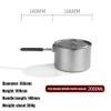 DFEDHF Outdoor Camping Lightweight Camping Cookware Pure Titanium Foldable Handle Soup Pot Lightweight Pot Family Campfire Hiking Camping Cooker Adventures Picnics (2l) view 3
