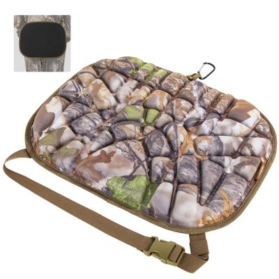 BLISSWILL Hunting seat CushionStadium Cushion100% Memory Foam Silent Lightweight for Camping, Hunting, FishingCampingOutdoorSuper Camo-Timber