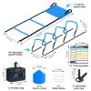BORNEW Agility Speed Training Equipment Set, Football Practise Set with 20ft Agility Ladder, 12 Cones, 4 Adjustable Hurdles, Jump Rope, Parachute, for Basketball, Soccer, Football, Kids, Youth, Adults view 2
