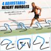 BORNEW Agility Speed Training Equipment Set, Football Practise Set with 20ft Agility Ladder, 12 Cones, 4 Adjustable Hurdles, Jump Rope, Parachute, for Basketball, Soccer, Football, Kids, Youth, Adults view 3