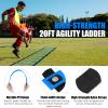 BORNEW Agility Speed Training Equipment Set, Football Practise Set with 20ft Agility Ladder, 12 Cones, 4 Adjustable Hurdles, Jump Rope, Parachute, for Basketball, Soccer, Football, Kids, Youth, Adults view 4