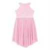 Xnihocha Kids Girls Sleeveless Glitter Rhinestone Figure Skating Dress Lyrical Contemporary Dance Performance Dress Pink 8 Years view 4