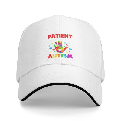 Autism Please Be Patient with Me I Have Autism Baseball Cap Summer Sun Hat Gift Women Trucker Hat Men Dad Hat White