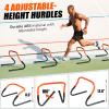 BORNEW Agility Speed Training Equipment Set, Football Practise Set with 20ft Agility Ladder, 12 Cones, 4 Adjustable Hurdles, Jump Rope, for Basketball, Soccer Training, Football, Kids, Youth, Adults view 4