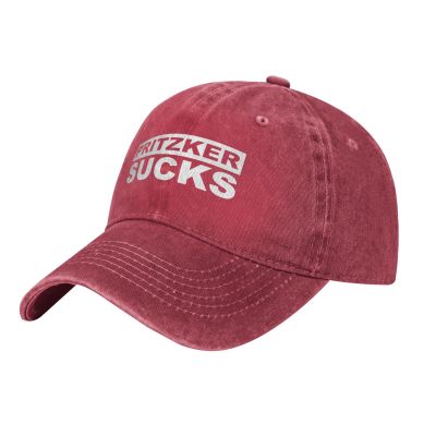 AIZBEGDLU Unisex Cowboy Baseball Cap Pritzker Sucks Adjustable Trucker Cap Baseball Cap Red