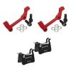 BUCKLOS is Front 203mm Red Disc Brake Caliper Mount Adapter and 2 Pair Resin Bike Disc Brake Pads Compatible with Shimano Deore XT XTR LX SLX Hone Alfine Saint Disc Brake view 1