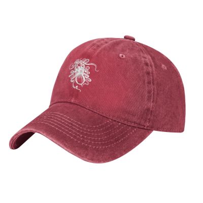 AIZBEGDLU Unisex Cowboy Baseball Cap Kraken Rum Octopus Adjustable Trucker Cap Baseball Cap Red