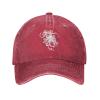 AIZBEGDLU Unisex Cowboy Baseball Cap Kraken Rum Octopus Adjustable Trucker Cap Baseball Cap Red view 2