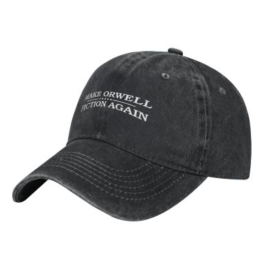 AIZBEGDLU Unisex Cowboy Baseball Cap Make Orwell Fiction Again Adjustable Trucker Cap Baseball Cap Black