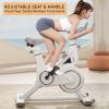 Exercise Bike,Stationary Bikes for Home Magnetic Indoor Cycling Bike with Solid Flywheel Phone Mount Comfortable Seat Cushion,Upright Fitness Bike for Gym Workout Training view 3