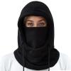 Balaclava Men's and Women's Winter Skiing Masks - Outdoor Bicycle Windproof Warm Hats, Winter Cold Masks, and Scarves Black view 1