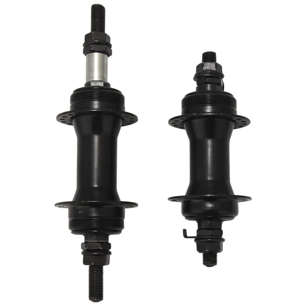 Beuiouer 1 Pair 36 Holes Front & Rear Disc Brake for, Compatible with 6-Bolt Disc Brake Thru Axle, Hub for Mountain Bike, black