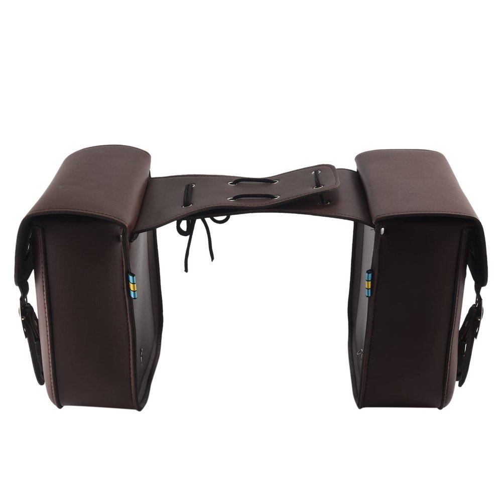 Beuiouer Retro Bicycle Rack Bag Leather Rear Rack Bike Bags Robust Rear Seatpost for Retro Bicycle Saddle Rack Accessories,Brown