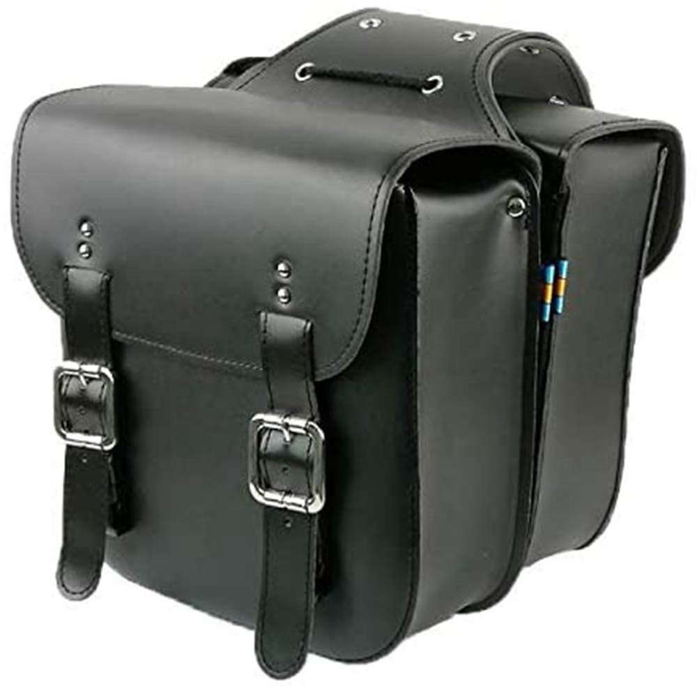 Beuiouer Retro Bicycle Rack Bag Leather Rear Rack Bike Bags Robust Rear Seatpost for Retro Bicycle Saddle Rack Accessories,Black