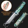 AUBEY Damascus Pocket Knife with Abalone Shell Handle for EDC Camping Collection view 4