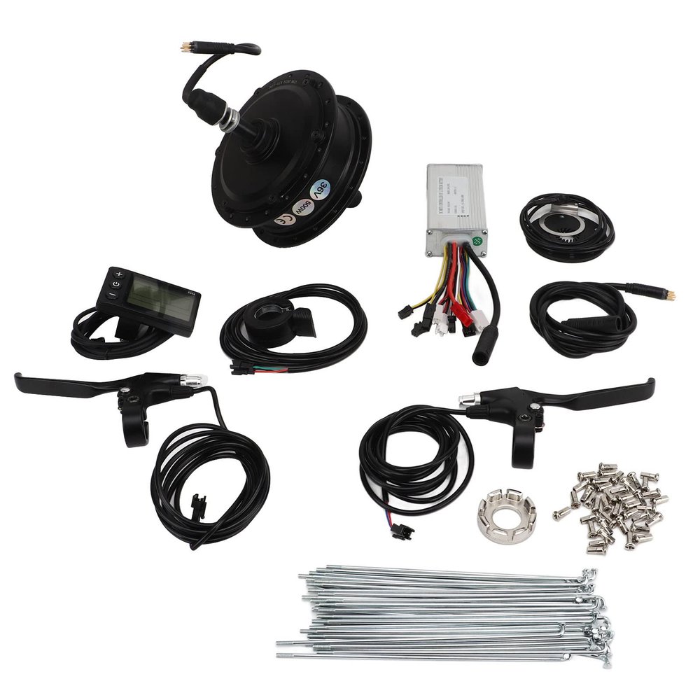 RiToEasysports 36V 500W Electric Conversion Kit, Controller with Rear Drive Motor S866 Meter for DIY Electric (for 28/29in 700C Wheel Spokes