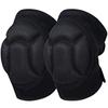 Beuiouer 1 Pair Nylon Knee Pads for Gardening, Cleaning, Construction Work, Flooring, Volleyball, Anti-Slip Collision, Black view 1
